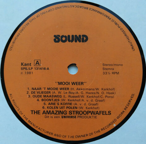 The Amazing Stroopwafels - Mooi Weer (Vinyl LP)