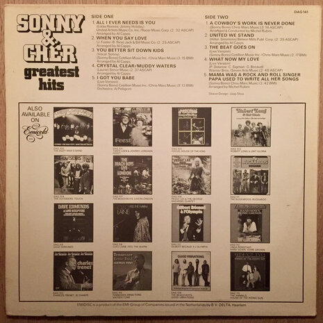 Sonny & Cher - Greatest Hits (Vinyl LP)
