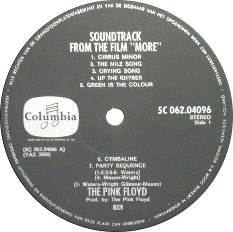 Pink Floyd - Soundtrack From The Film "More" (Vinyl LP)