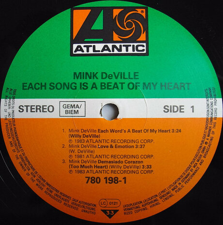 Mink DeVille - Each Song Is A Beat Of My Heart (Vinyl LP)
