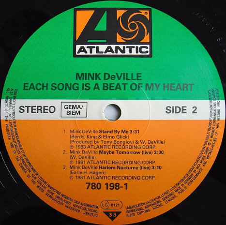 Mink DeVille - Each Song Is A Beat Of My Heart (Vinyl LP)