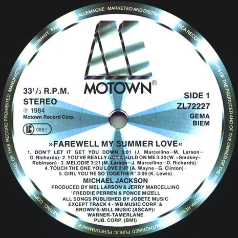 Michael Jackson - Farewell My Summer Love (Vinyl LP)