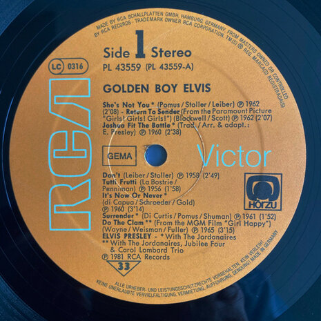 Elvis Presley - Golden Boy Elvis (Vinyl LP)