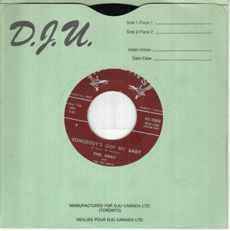Phil Gray & The Go Boys - Somebody's Got My Baby + Crazy Fool (Vinylsingle)