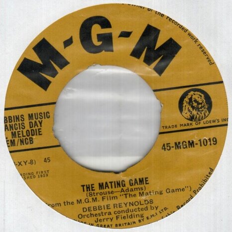 Debbie Reynolds - The Mating Game + Right Away (Vinylsingle)