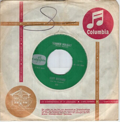 Cliff Richard - Summer holiday + Dancing shoes (Vinylsingle)