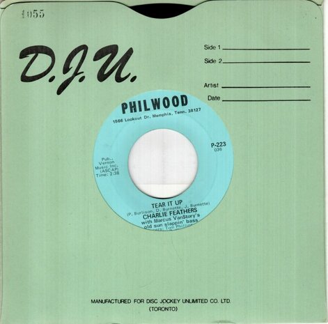 Charlie Feathers / Marcus Van Story - Tear It Up + Stutterin' Cindy (Vinylsingle)