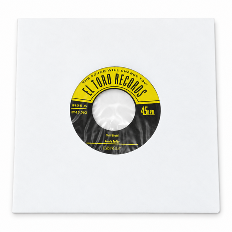 White Paper Sleeves with inner foil for 7" Vinylsingles - 100 pieces