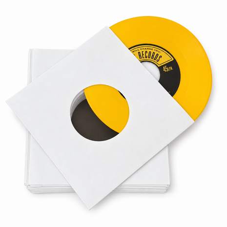 White Paper Sleeves (Standard Quality) for 7" Vinylsingles - 100 pieces
