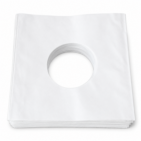 White Paper Sleeves (Standard Quality) for 7" Vinylsingles - 100 pieces