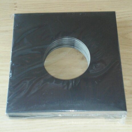 Black Cardboard Sleeves for 7" Vinylsingles - 20 pieces