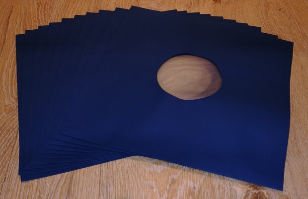 Innersleeves for 12" Vinyl  (Blue with antistatic inner foil) - pack 10 pieces