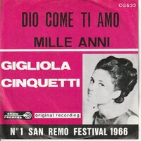Gigliola Cinquetti - Dio, Come Ti Amo + Mille Anni (Vinylsingle)