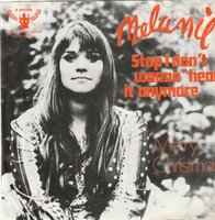 Melanie - Stop, I don't wanna hear it anymore + Merry christmas (Vinylsingle)
